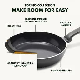 Пательня Вок GreenPan Torino 28 см 3,6 л з керамічним покриттям (CC001695-001) - мініатюра 2