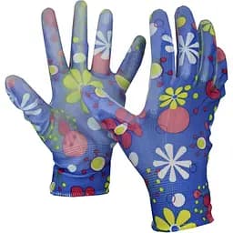 Перчатки для садовых работ Werk WE2158 с полиуретановым покрытием синие размер 9