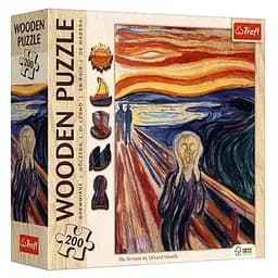 Пазл Trefl деревянный фигурный Крик, Эдвард Мунк, 200 эл. (20252)