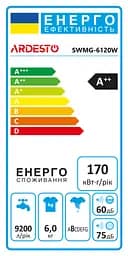 Пральна машина Ardesto (SWMG-6120W) - мініатюра 3