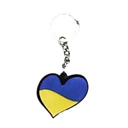 Дерев'яний брелок "Україна серце" PuzzleOK Брелок Україна