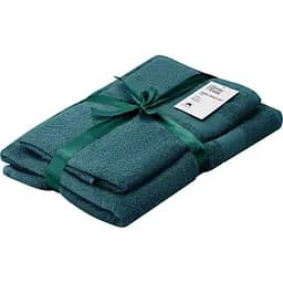 Набір рушників махрових Ardesto Essence 50х90 см 70х140 см 2 шт. 100% бавовна смарагдовий (ART2358EM) 