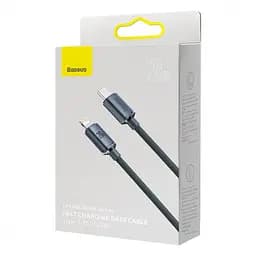 Кабель Baseus Lightning USB-C to Lightning Crystal Shine 20W 1.2m Black (CAJY000201) - мініатюра 2