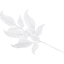 Искусственная ветка Перо 73 см Искусственный материал для флористики и декора Белый