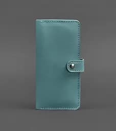 Кожаное женское портмоне 7.0 бирюзовое