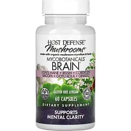 Гриби для здоров'я мозку Fungi Perfecti MycoBotanicals Brain 60 капсул