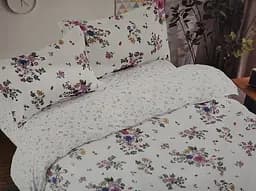 Постельное белье сатин Laura-Grand 21 евро комплект цветочный принт