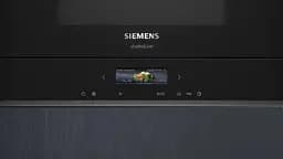 Мікрохвильова піч Siemens вбудована 21л 900Вт гриль дисплей чорний - мініатюра 2