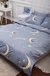 Комплект постельного белья Moon&Star семейный 160х220х2 наволочки 2х40х60 Stars Бязь Gold Люкс