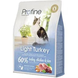 Сухой корм для кошек с лишним весом Profine Cat Light с индейкой и курицей 2 кг