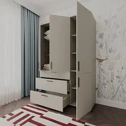 Шафа для одягу Doros Торн Кашемір 3 ДСП/3Ш (штанга) 135х51.6х200 (44900497) - мініатюра 8
