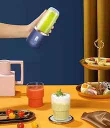 Бездротовий фітнес блендер Chigo A215 з додатковою склянкою блакитний - мініатюра 4