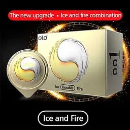 Гладкі презервативи ультратонкі Olo Ice and Fire 0,01 мм Ваніль з подвійною змазкою M 51-54 мм (10 шт) - мініатюра 4