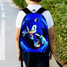 Рюкзак детский Супер Соник "Super Sonic" 34х27см, городской ранец для мальчика с принтом (00369)