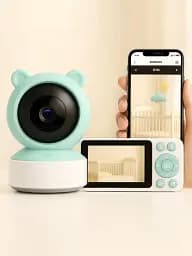 Видеоняня с двухсторонней связью Baby Monitor с 5 дюймовым HD экраном поворотная радионяня с портативным дисплеем и управление со смартфоном датчиком звука, движения, ночное видение