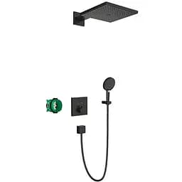 Душова система прихованого монтажу Hansgrohe Raindance E/ShowerSelect E з термостатом Matt Black 27939670, Чорний матовий