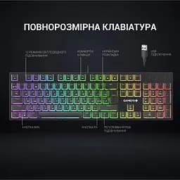 Клавіатура GamePro MK85R Red Switch RGB USB Black (MK85R) - мініатюра 5