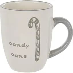 Чашка керамічна Lefard 858-0035 Цукеркова тростина новорічна 330 мл Біла