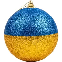 Набір новорічних куль Novogod'ko 8 см 4 шт. жовто-блакитні (974889)