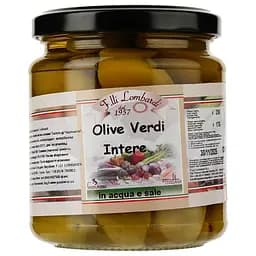 Оливки Lombardi Белла ді Черіньола зелені в розсолі з кісточкою 290 г