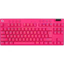 Клавiатура бездротова Logitech G PRO X TKL Lightspeed Magenta (920-012159)