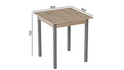Стіл кухонний Ferrum-decor Дієго 75x90x90 Сірий ДСП Сан-Марино 16мм (FRD-105657) - мініатюра 3