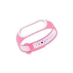 Силіконовий ремінець для фітнес браслета XiaomiXiaomi Band 3 4 Pink-White Sport Розово Білий Спорт