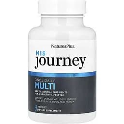 Мультивітаміни для чоловіків NaturesPlus His Journey Once Daily Multi 30 таблеток