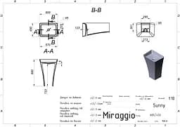 Умивальник Miraggio Sunny mirasoft 0001513, Білий матовий - мініатюра 2