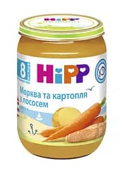 Набір пюре HiPP Морква і картопля з лососем, 1,140 кг (6 баночок по 190 г)