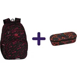 Набір: Рюкзак CoolPack Pick 17” Antfarm (F099803) + Пенал на блискавці CoolPack Campus MAGMA з органайзером для ручок 23x9x5 см (F062911)