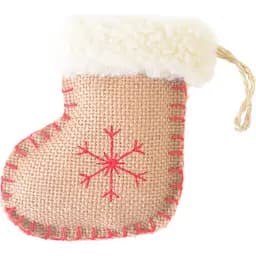 Підвіска ялинкова Yes! Fun Чобіток із сніжинкою 9х8 см бежева (973480)