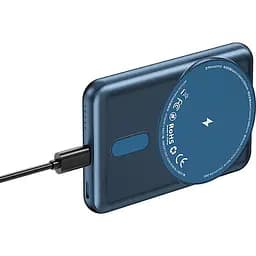 Зовнішній акумулятор WiWU Trunk Series Magnetic PP02 Wireless Charger 5000mAh 20W Blue [104340] - мініатюра 3