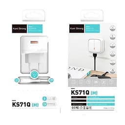 Адаптер сетевой KONI Strong Micro USB кабель KS71Q (M) комплект с кабелем микро