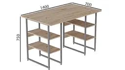 Комп'ютерний стіл Ferrum-decor Карен 75x140x70 сірий ДСП Дуб Сан-Марино 32мм (FRD-102456) - мініатюра 3