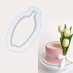 Вырубка кондитерская в форме тюльпана для создания аккуратных и оригинальных форм из теста и мастики, Kitchen Master Белый 87382