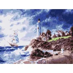 Картина по номерам Brushme Маяк на острове 30x40 см