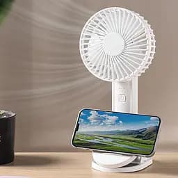 Портативний вентилятор K37 з затискачем 2000mAh White - мініатюра 5
