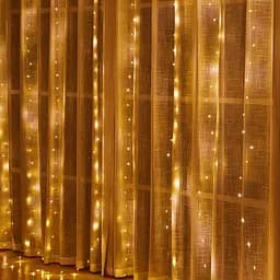 Гирлянда штора водопад с крючком от USB 100 LED 3х1 м желтая
