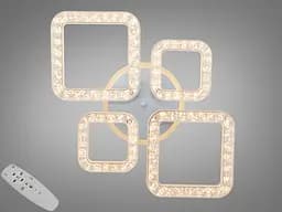 Люстра стельова Квадрати чорна 140 Вт з пультом