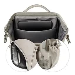 Рюкзак для мами Babyono Modern Style бежевий з матрасиком для пеленання 40x27x19 см (1649/02) - мініатюра 4