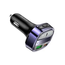 Адаптер автомобільний HOCO car BT FM transmitter E70 3 порти - 2 USB + 1Type-C 30 W - мініатюра 3