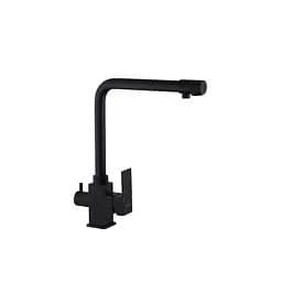 Смеситель для кухни с подключением к фильтру Kroner KRP Edelstahl Kubus - SCH03810 CV027939 Черный матовый