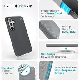 Протиударний чохол Speck Presidio2 Grip Samsung Galaxy S24 Plus/S25 Plus (6.7") Grey 150616-3212 - мініатюра 13