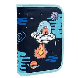 Шкільний пенал твердий 1Вересня одинарний з двома клапанами HP-04 Out Of Space