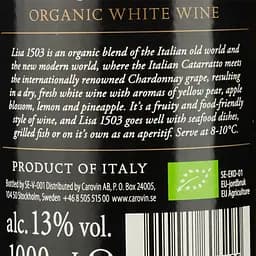 Вино Mare Magnum Lisa 1503 Organic, біле, сухе, 0,75 л (7340048606295) - мініатюра 4