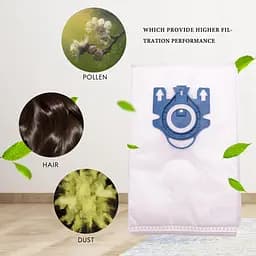 Пилозбірники 4 шт. AirClean 3D, Тип GN пилососу Miele S2, S5, S8, Classic C1, Complete C2, C3 + 2 фільтри - мініатюра 4