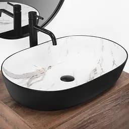 Умивальник Rea Cleo 60,5x41 black-aiax matt (REA-U6625) - мініатюра 2