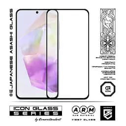 Захисне скло для Samsung Galaxy A36 5G, Icon, 2.5D загартоване скло, повне проклеювання, глянсове, удароміцне, з олеофобним покриттям, сумісне з чохлами, міцність 9H, проста установка, ArmorStandart (ARM82211) - мініатюра 2