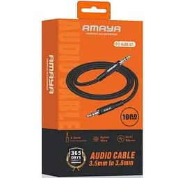 Аудіо кабель Aux Amaya AUX-01 (1m) Black - мініатюра 2